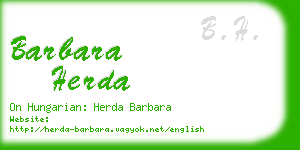 barbara herda business card